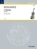 7 Pieces, First edition by Marina Lobanova. violin and piano.