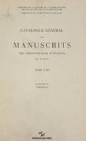 Catalogue général des manuscrits des bibliothèques publiques de France (64) : Versailles