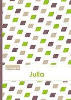 Le carnet de Julia - Lignes, 96p, A5 - Pe´tales Vert Taupe Gris