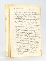 3 lettres autographes signées d'Alfred Potier de Courcy. 1 LAS datée de Paris, le 31 octobre 1887 sur papier à en-tête de la Compagnie d'Assurances Générales Maritimes : [ Il remercie son correspondant pour ses informations et continue : ] 