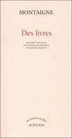 Des Livres, fragment des 