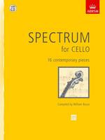 Spectrum for Cello with CD, 16 contemporary pieces