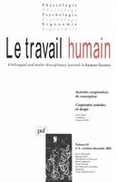 Le travail humain 2002 - vol. 65 - n° 4, Activités coopératives de conception