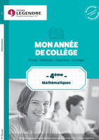 Mon année de collège 4ème - Mathématiques, Cours  - Méthode - Exercices - Corrigés