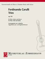 Trios, op. 9/3. flute, violin and guitar. Jeu de parties.