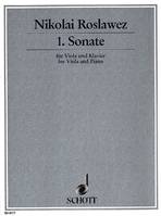 Sonata No. 1, Erstausgabe. viola and piano.