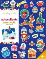 Autocollants Joyeux Noël ! avec 6 décors - pochette avec accessoires