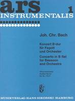 Konzert B-dur für Fagott und Orchester, bassoon and orchestra. Partition.