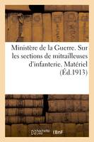 Ministère de la Guerre. Règlement sur les sections de mitrailleuses d'infanterie, mitrailleuses et affûts modèle 1907, Ministre de la Guerre, le 25 novembre 1912. Matériel