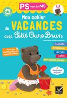 Cahier de vacances Petit Ours Brun 2022 PS vers MS 3/4 ans