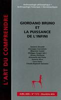 Art du comprendre (L'), deuxième série, n° 11-12, Giordano Bruno et la puissance de l'infini