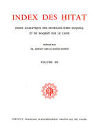 Index des hitat vol 3