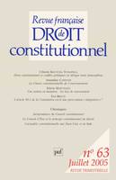 Revue française de droit constitutionnel 2005...