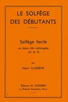 Solfège des débutants - clés de sol et fa