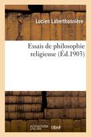 Essais de philosophie religieuse