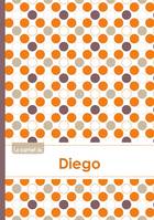 Le carnet de Diego - Lignes, 96p, A5 - Ronds Orange Gris Violet