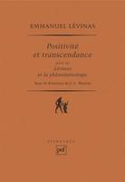 ETUDES SUR LEVINAS ET LA PHENOMENOLOGIE