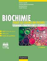 Biochimie - Tout le cours en fiches - 2e éd, 200 fiches de cours, 155 QCM, sujets de synthèse et ressources en ligne