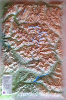 CARTE EN RELIEF DU PARC NATIONAL DES ECRINS