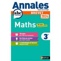 Annales Brevet Maths 2024 - NC