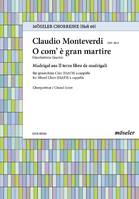 O what great torment, Madrigal aus Il terzo libro de madrigali. 60. SV 61. mixed choir (SSATB). Partition de chœur.