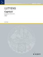 Capriccii, for 2 Harps and Percussion. op. 32. 2 harps and percussion. Partition d'exécution.