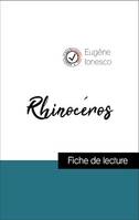 Analyse de l'œuvre : Rhinocéros (résumé et fiche de lecture plébiscités par les enseignants sur fichedelecture.fr)