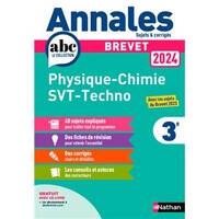 Annales Brevet Physique Chimie - SVT - Techno 2024 - Corrigé