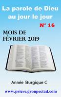 La parole de Dieu au jour le jour (Mois de Février 2019)