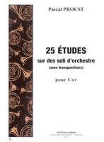 Etudes sur des soli d'orchestre avec transposition