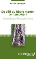 Du défi du Nègre marron contemporain, Chroniques d'un jeune marron guyano-surinamais