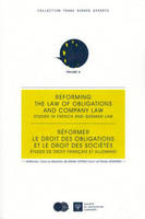 Reforming the law obligations and company law / études de droit français et allemand, studies in French and German law