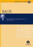 Brandenburg Concertos 1-3, Nr. 1 F-Dur/Nr. 2 F-Dur/Nr. 3 G-Dur. BWV 1046/1047/1048. orchestra. Partition d'étude.