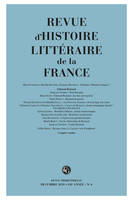 Revue d'Histoire littéraire de la France