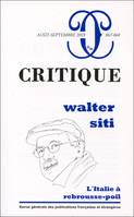 Critique 867-868 - Walter Siti