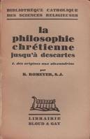 La philosophie chrétienne jusqu'à Descartes