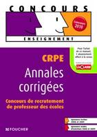 CRPE, concours de recrutement de professeur des écoles, annales corrigées