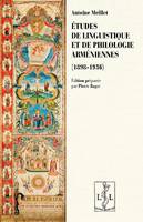 Études de linguistique et de philologie arméniennes, Recherches sur la syntaxe comparée de l'arménien