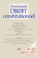 Revue française de droit constitutionnel 2005...