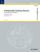 9 Sixteenth-Century Dances, soprano- or treble recorder and guitar.