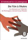 De l'Un à l'Autre, Les Discours sur l'altérité, de Montaigne à Grand Corps Malade