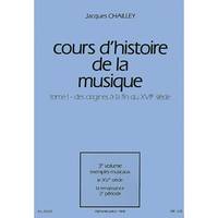 Cours d'histoire de la musique : Tome 1 Vol. 3, Exemples Musicaux Chapitres 5 Et 6