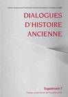 Dialogues d'Histoire Ancienne Supplément 7/2012, L'histoire de l'alimentation dans l'Antiquité. Bilan historiographique