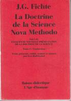 Doctrine de la science nova methodo (la)