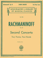 Piano Concerto No.2 In C Minor Op.18, Schirmer's Library of Musical Classics, Vol. 1576, 2 Pianos, 4 Hands