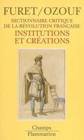 Institutions et créations, Volume 3, Institutions et créations