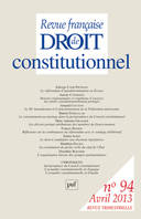 Revue française de droit constitutionnel 2013..., Varia