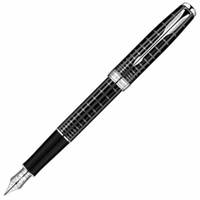 SONNET PLUME LAQUE NOIR CT DESSIN 18 K