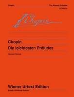 Les Préludes les plus faciles, Edité d'après l'autograph et les premièes éditions par Bernhard Hansen. Doigtés de Jörg Demus. op. 28 Nr.4,6,9,15,7,20. piano.