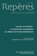 Repères, n° 52/2015, Lecture et écriture: les choix des enseignants au début de l'école élémentaire